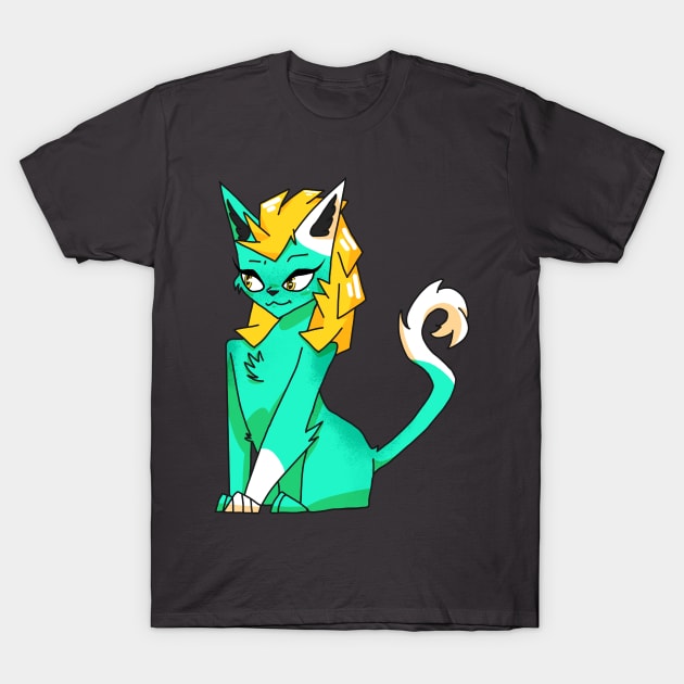 Elegant Cat T-Shirt by Caloxya